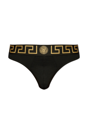 インナー・ルームウェアその他 VERSACE Women Underwear AUD010421A10011 A1008 Black Versace Essentials | Thong | Thong Briefs | Cruise Fashion